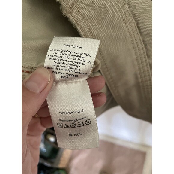 Eddie Bauer Seattle USA Tan Beige Light Brown Size L Jacket Zip Up Long Sleeve - Picture 13 of 14